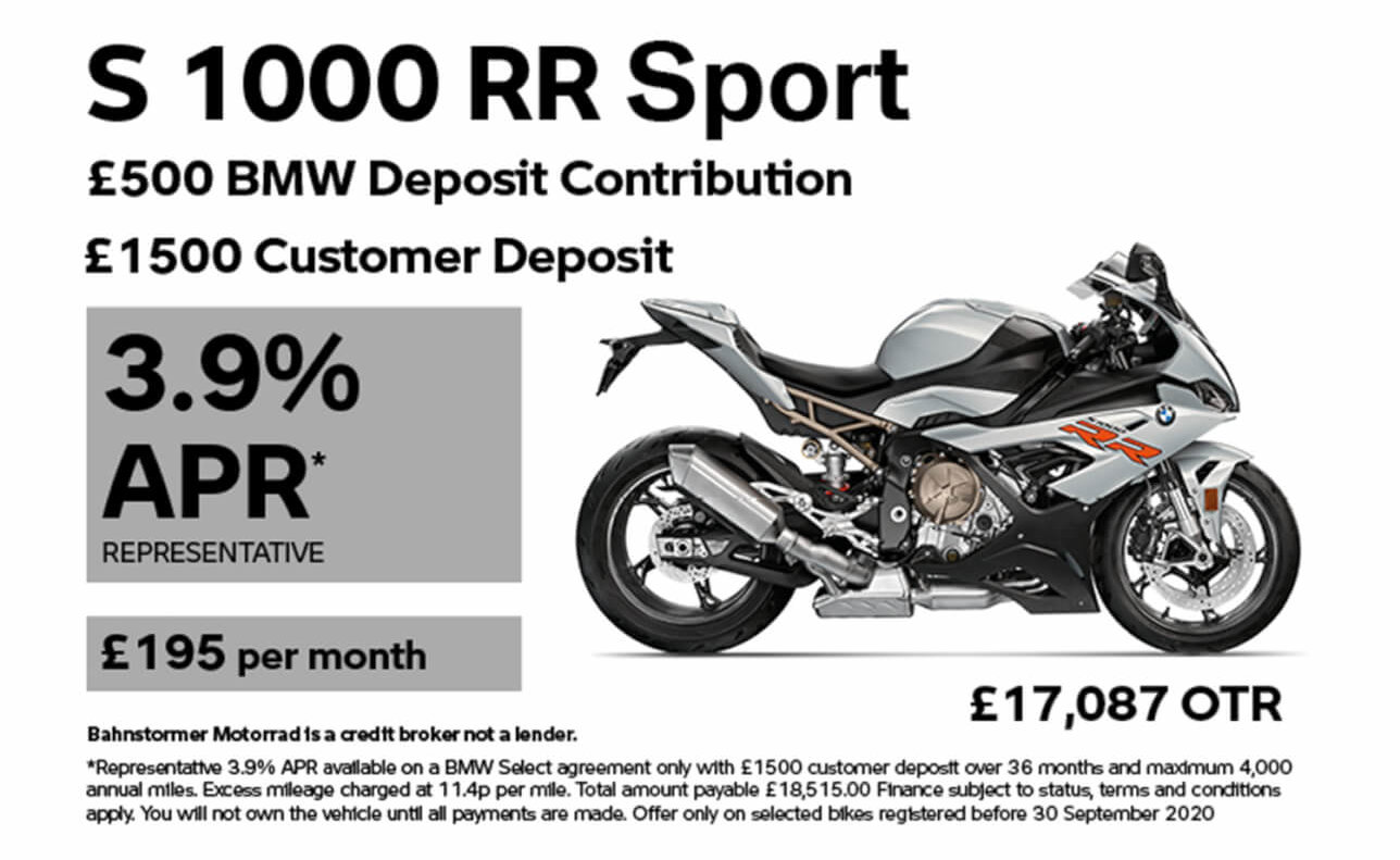 New BMW S 1000 RR Low rate finance - Bahnstormer BMW
